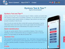 Tablet Screenshot of dyslexia-test-and-tips.com